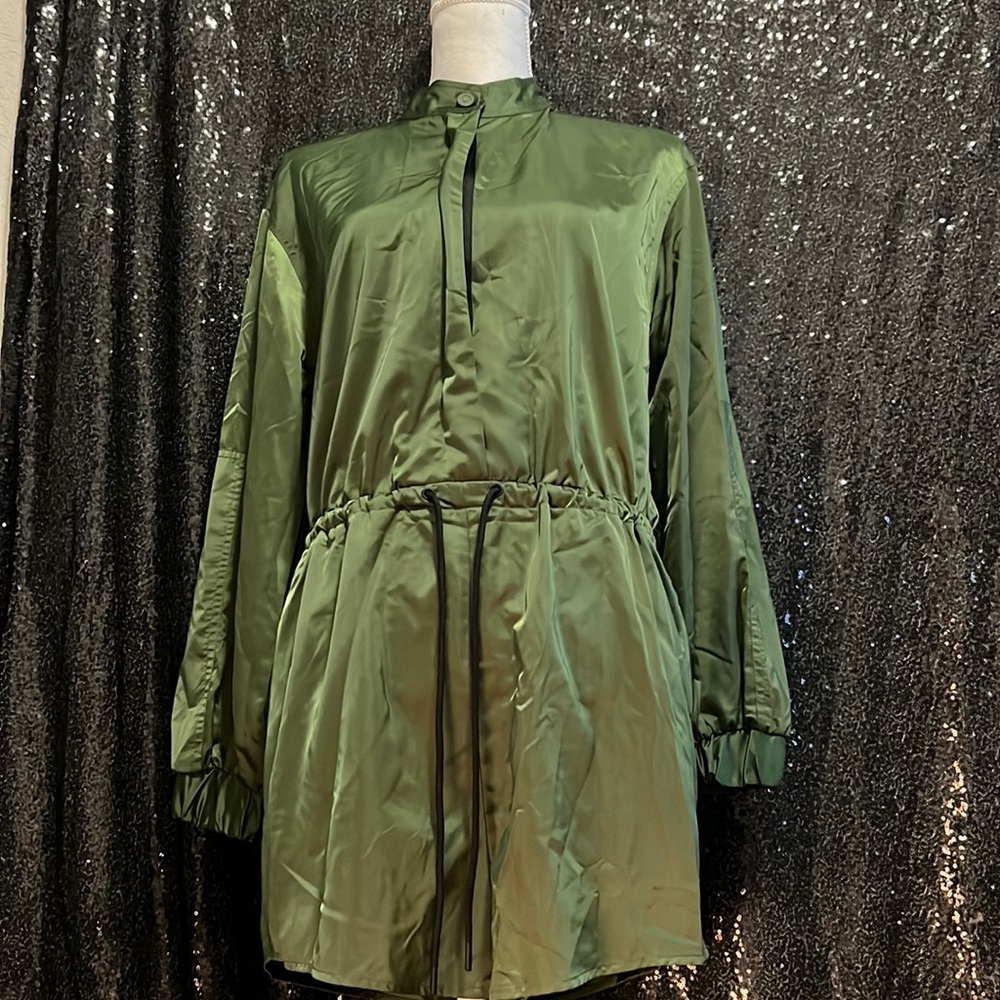 Silk windbreaker romper